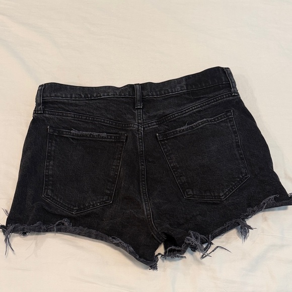 Abercrombie & Fitch Black Frayed Denim Cutoff Shorts - Picture 3 of 3